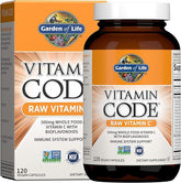 Garden of Life Vitamin Code Raw Vitamin C - 120 Capsules, 500mg Whole Food Vitamin C Capsules + Fruit & Veggie Blend & Probiotics, Supplements for Adults, Vegan, Gluten Free - Showlu Well Nation Store